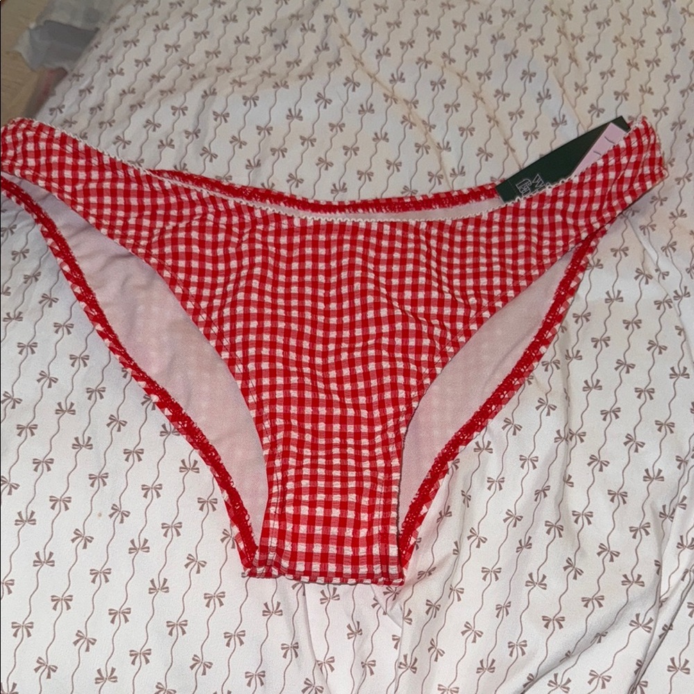 COPY - Wild Fable Red Gingham Bikini Bottom